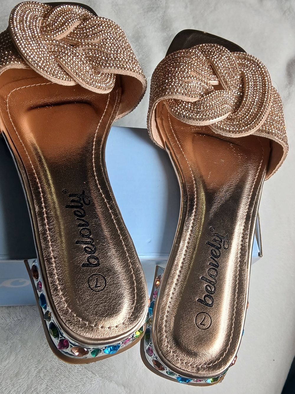 Belovely Rose Pink Gold  Sandals - Picture 5 of 5